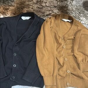 Black/ Tan Button-Up Cardigans H&M 🍁